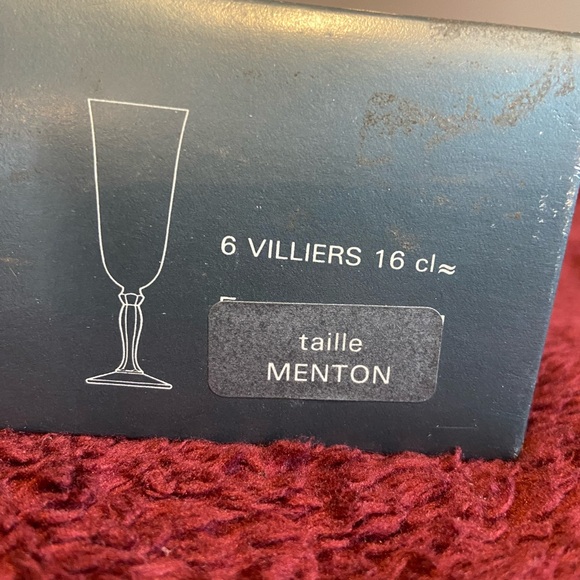 Vintage 1981 Cristal d'Arques Champagne Flutes. Set of 6 in box never used - Picture 7 of 8